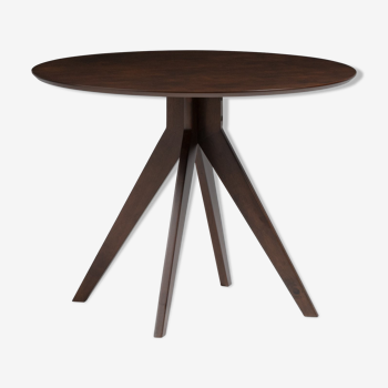 Dark wood tripod round table 100cm