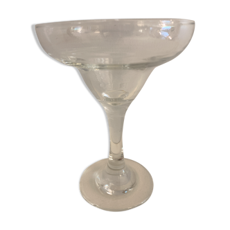 Old Champagne cup in blown glass