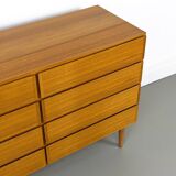Commode danoise à 8 tiroirs en teck d'Omann Jun, 1970