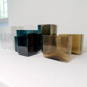 Midcentury Modern collection of ten "Ice" vases by Gullaskruf, Sweden, 1960s.