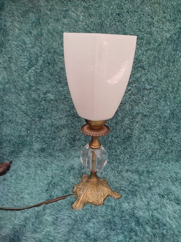 Bedside lamp living room Crystal tulip glass old vintage white dp 0422065