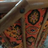 Travailleuse rotin vintage