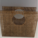 Porte-revues en plexiglas et cannage incrusté