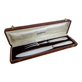 Art Deco cutlery silver metal ORBRILLE 1930 in case