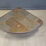 Vintage triangular Kingma style coffee table, 1970s