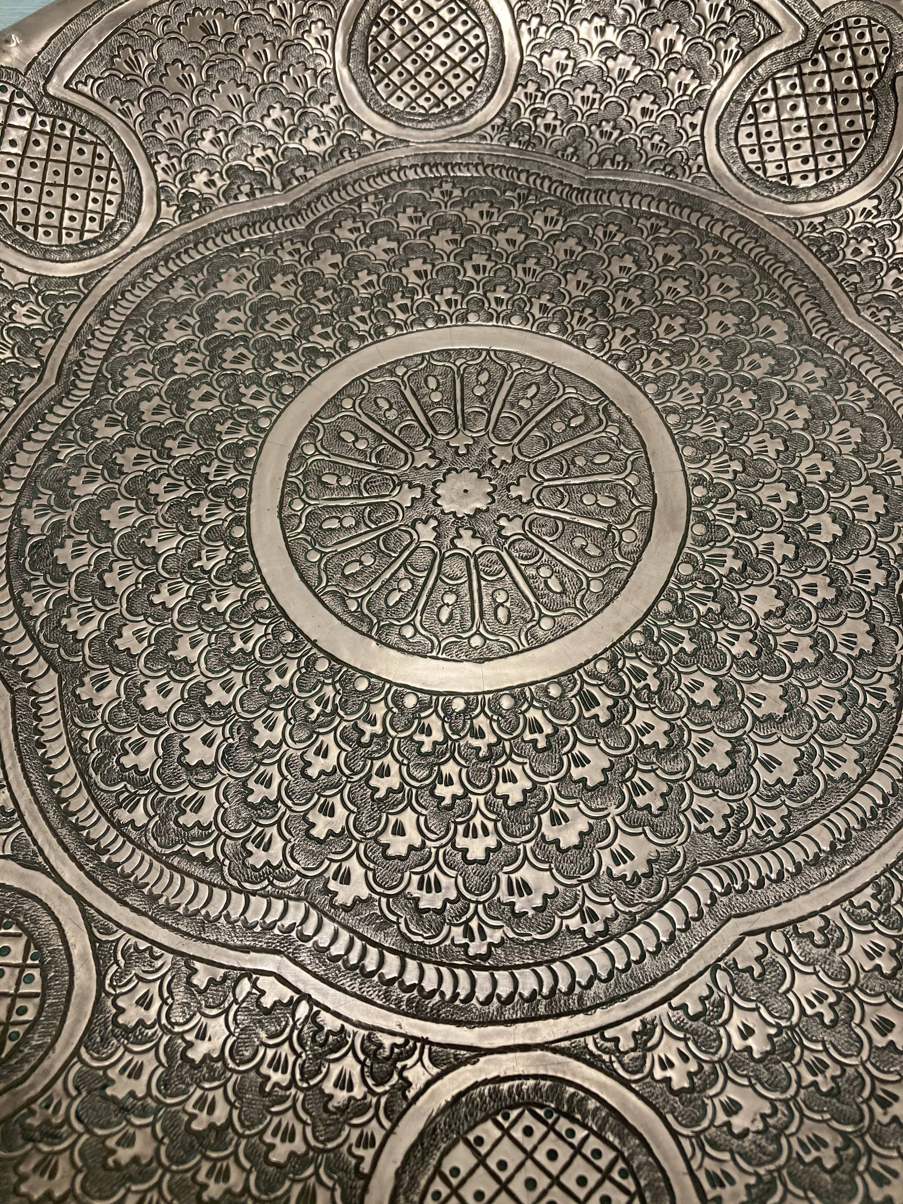 Copper oriental tray