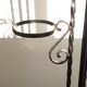 Twisted wrought iron floor lamp with plant holders from the 50s and 60s