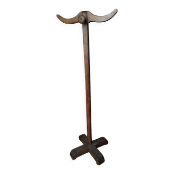 19th century oak coat rack on stand
