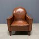 Leather art deco club chair from france, early 1900