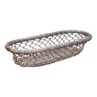Vintage woven metal basket