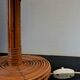 French rattan lamp. Attributed to Louis Sognot.