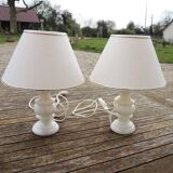 2 Anciennes Lampes de Chêvet en Albâtre