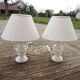 2 Antique Alabaster Bedside Lamps