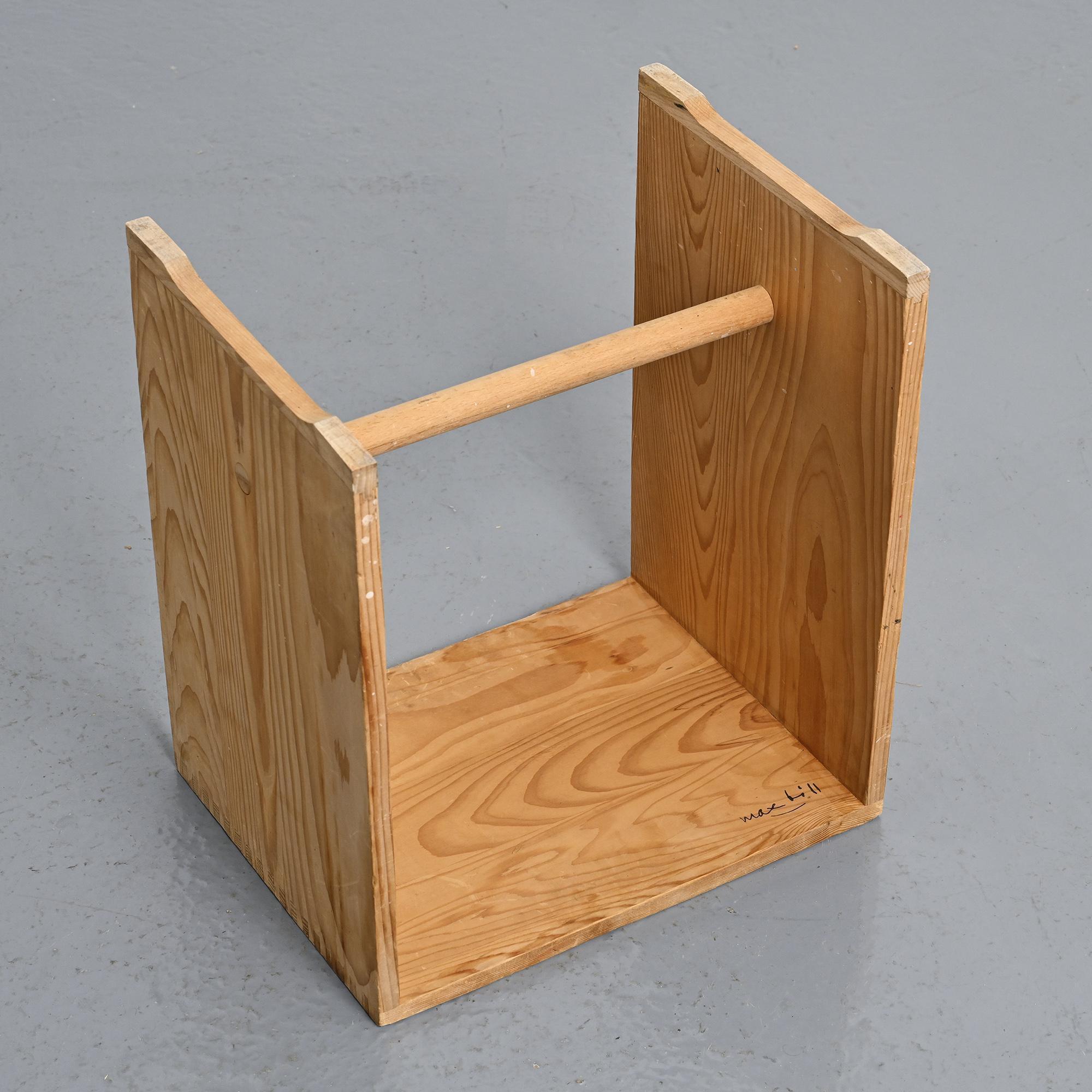 Limited edition signed Ulm stool by Max Bill, Wohnbedarf, 1992