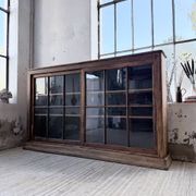 XXL industrial sideboard with glass doors