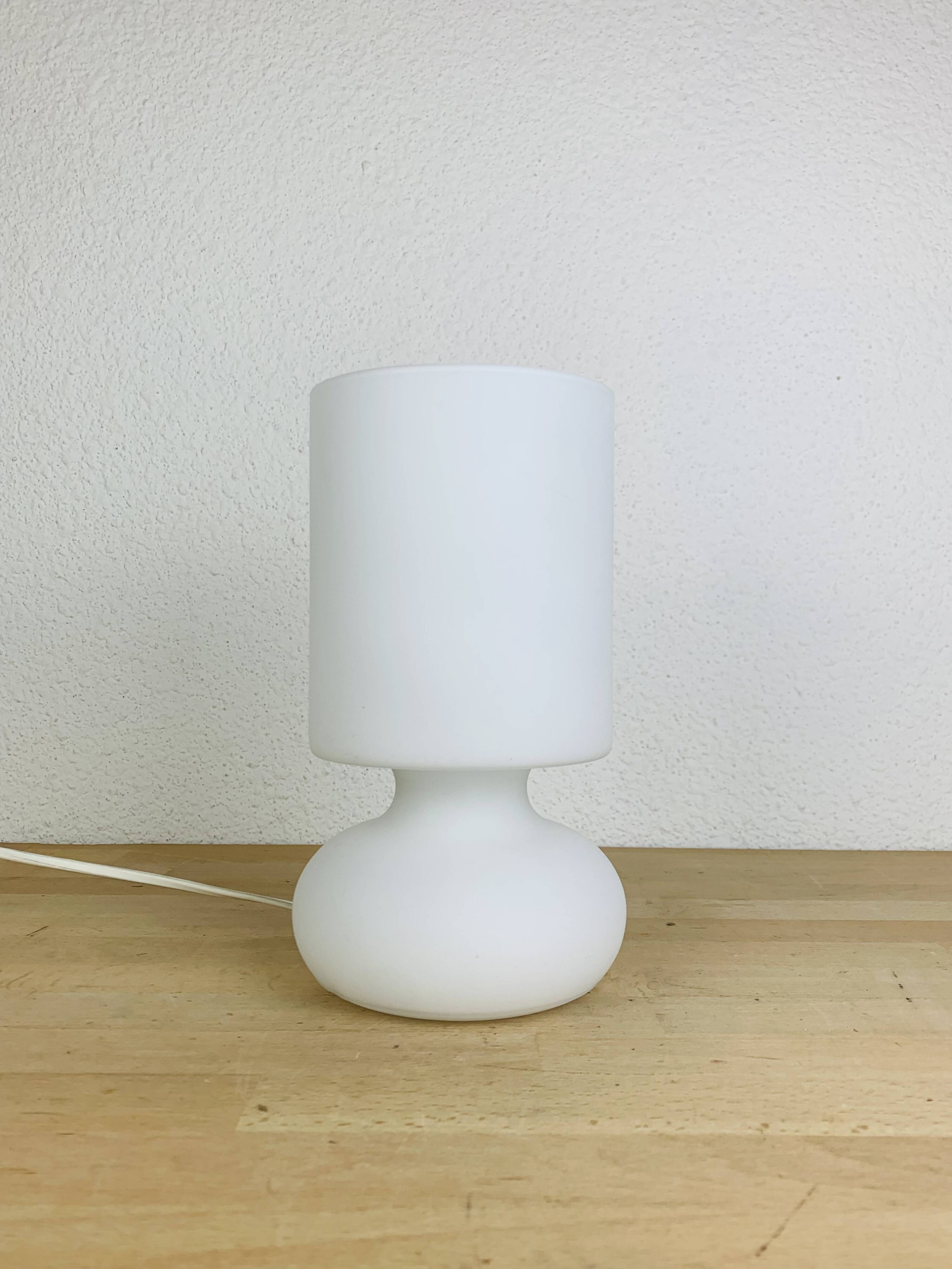 Ikea Lykta lamp, matte white glass, vintage