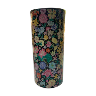 Porcelain vase decorated with flowers