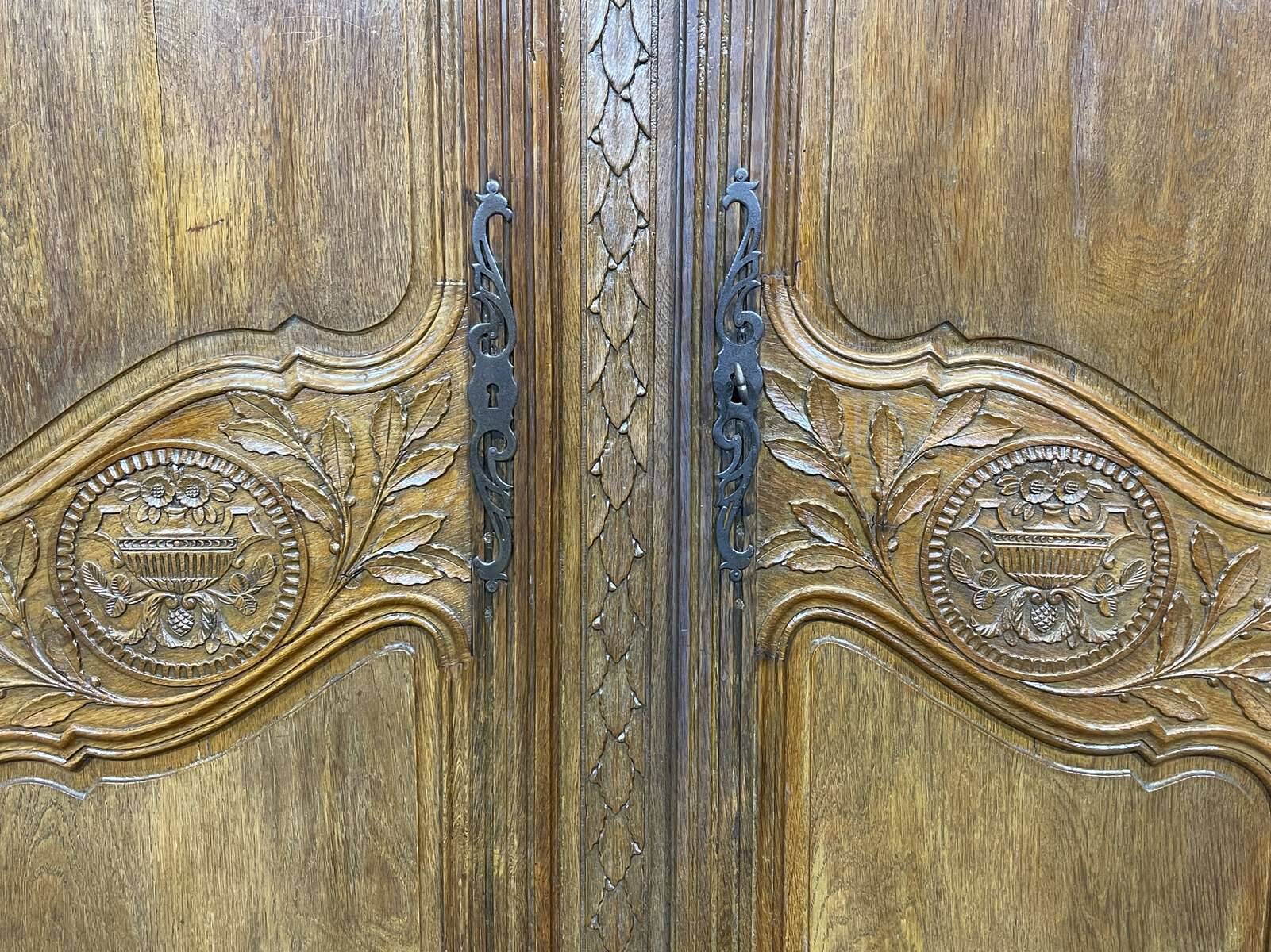 19th century Norman oak wardrobe