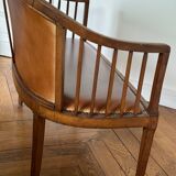 Restored art deco bench and matching armchair