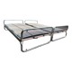 Pair of vintage chrome plexiglass beds