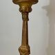 Large Gilded Carved Wooden Candelabrum on Patinated Base, French Work, v