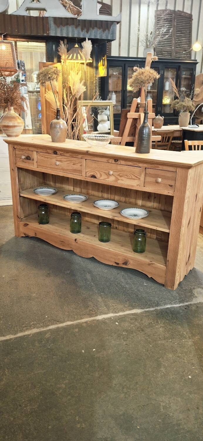 Open buffet in fir wood