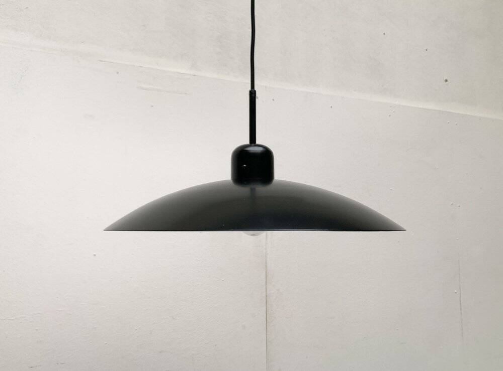 Postmodern vintage pendant lamp with counterweight by Metalarte, 1980s.