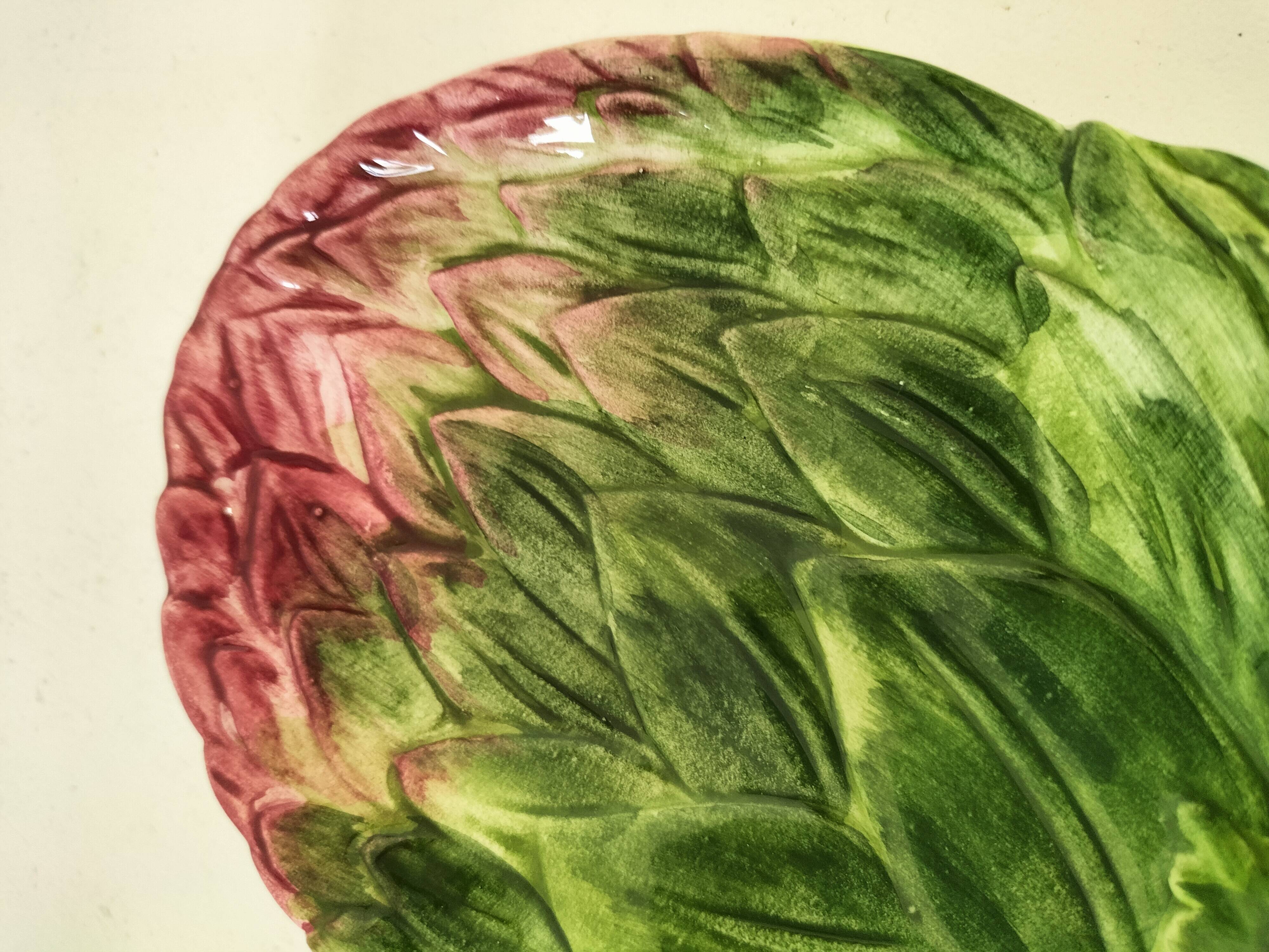Vintage Italian slipware bowl – artichoke in bloom