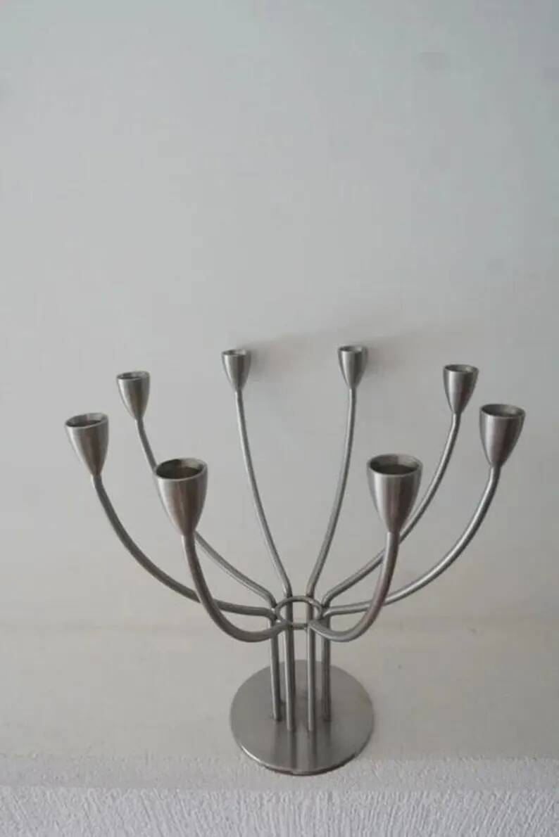 Chandelier / 8-arm candlesticks by K&M Hagberg - IKEA vintage 1990