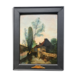 Tableau impressionniste, huile sur bois signée - école du Nord