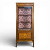 Rosewood display cabinet in Transitional style