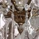Antique chandelier in glass and gilded metal, Italy, 19th century