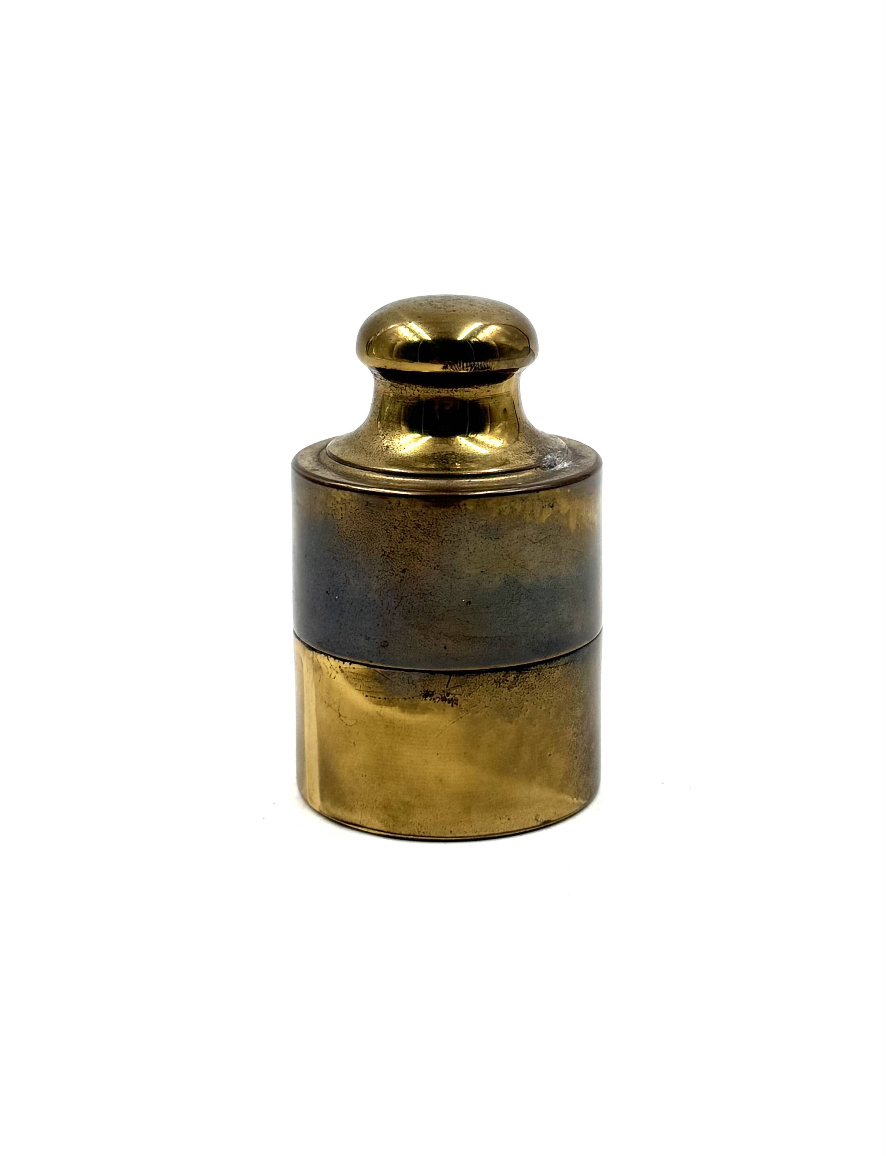 Brass weight shaped table lighter, Mauro Manetti Italy 1970