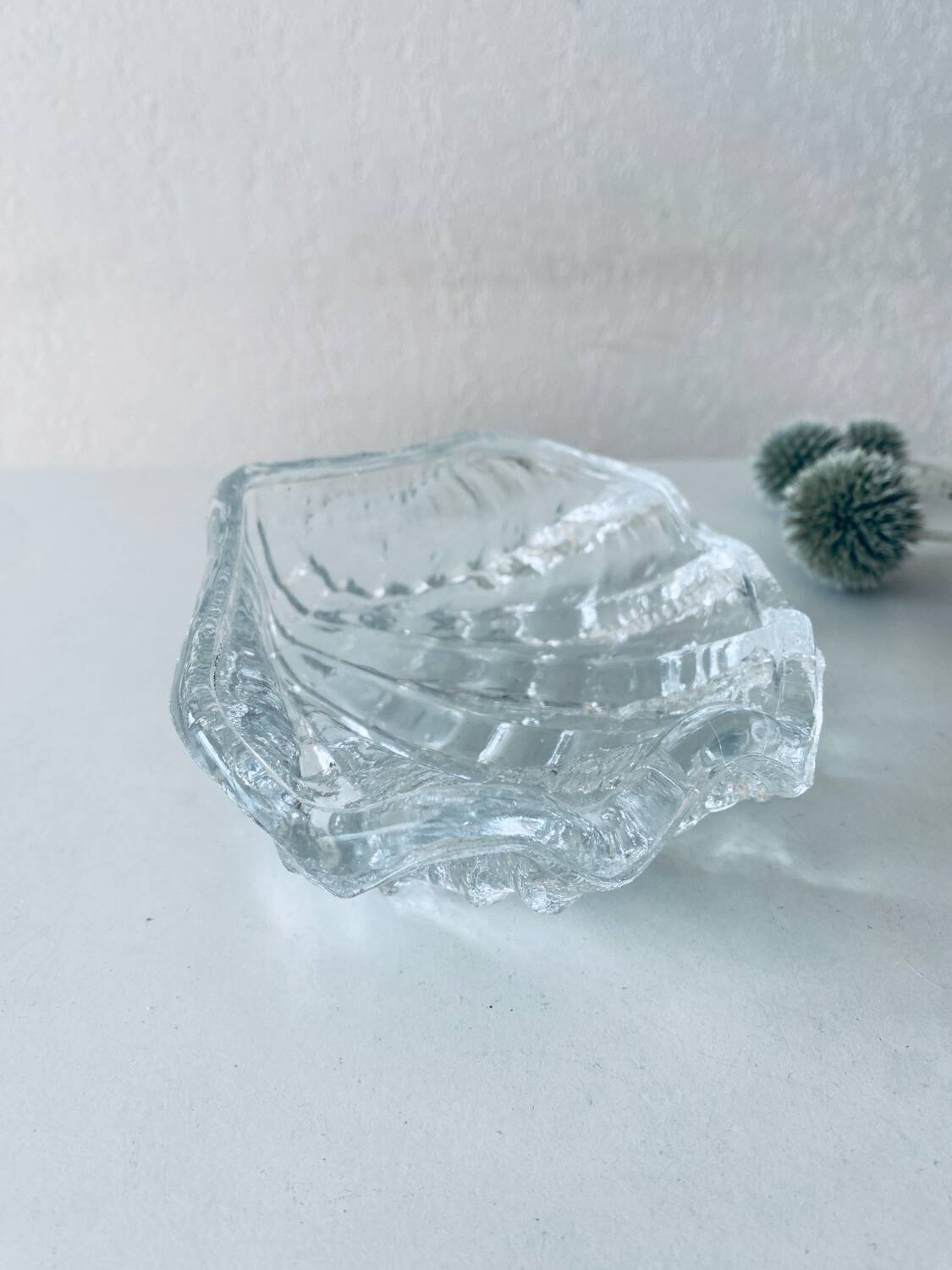 Glass holy water stoup