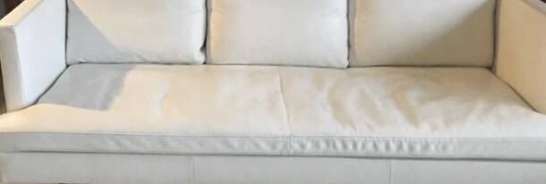 White leather sofa model Stricto Sensu by Didier Gomez for Ligne Roset