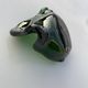 Sculptural ashtray in emerald green glass