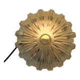 Vintage 80s glass ceiling or wall light