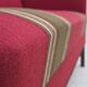 1970s, Danish 2-seater sofa, original red furniture wool, ash wood.