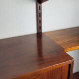 Scandinavian wooden wall-mounted secretary shelf Design Kai Kristiansen