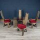 20thc american dining table & four chairs by mcguire