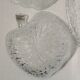 Salad bowl & 4 dessert cups, apple shape in clear glass