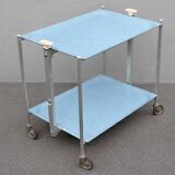 Vintage 1980s folding rolling table