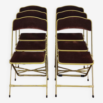 Velvet folding chairs