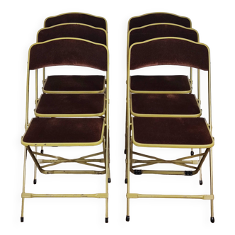 Chaises pliantes velours