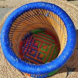 Bamboo stool and ethnic and bohemian rope