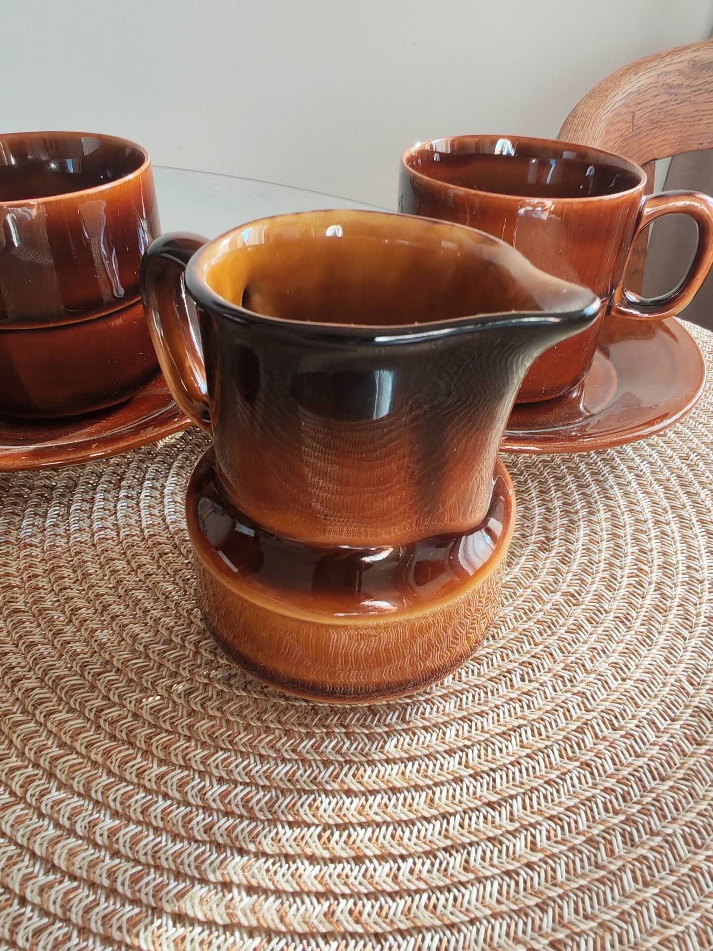 Ensemble petit déjeuner vintage en céramique polonaise