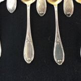12 silver metal spoons, ice spoons