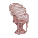 Pink Emmanuelle wicker chair