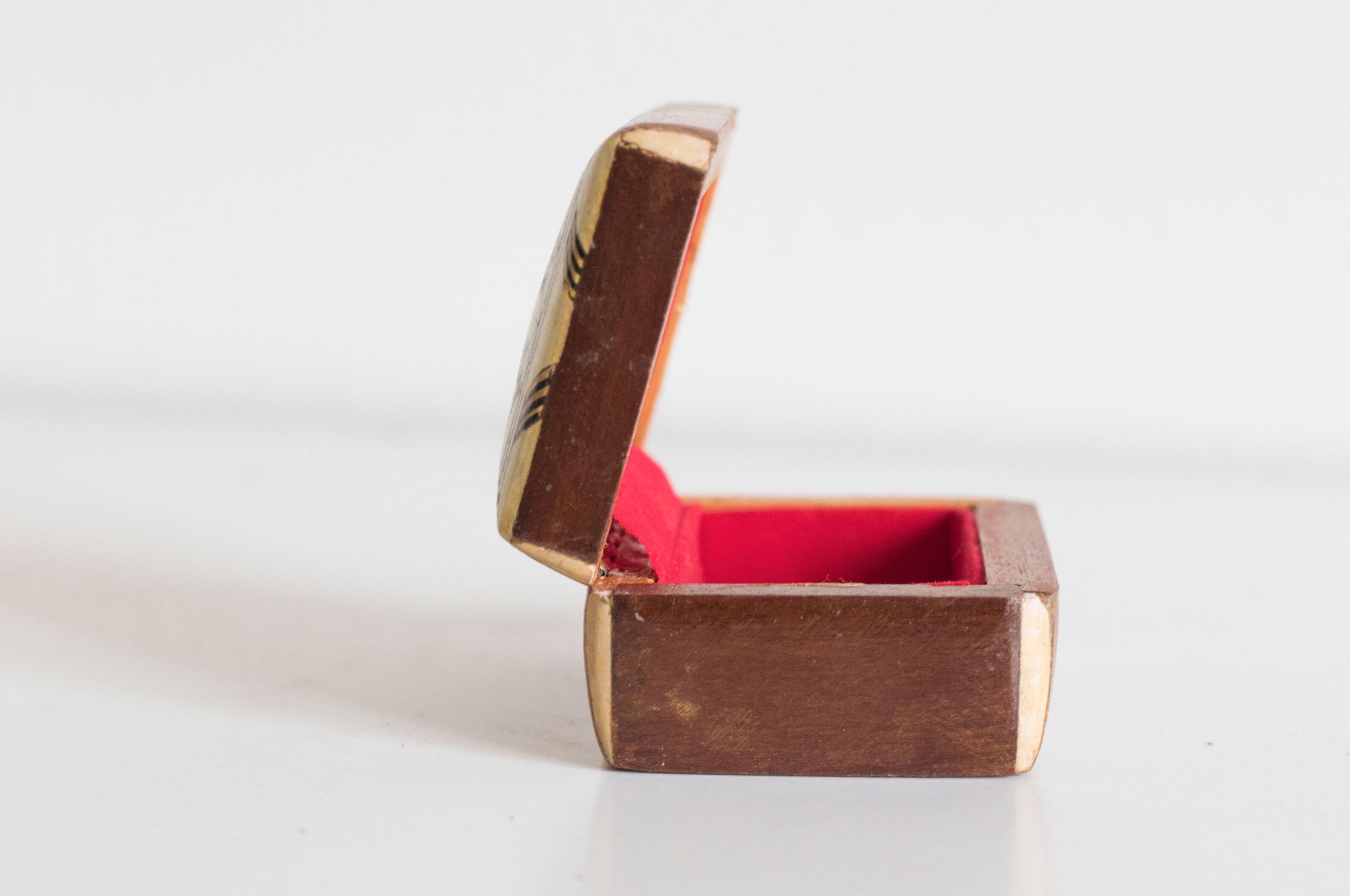 Old wooden box and mother-of-pearl