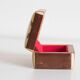 Old wooden box and mother-of-pearl
